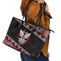 Taniko Aotearoa Leather Tote Bag Poutama Mix Piwakawaka - Ver02 LT7 - Polynesian Pride