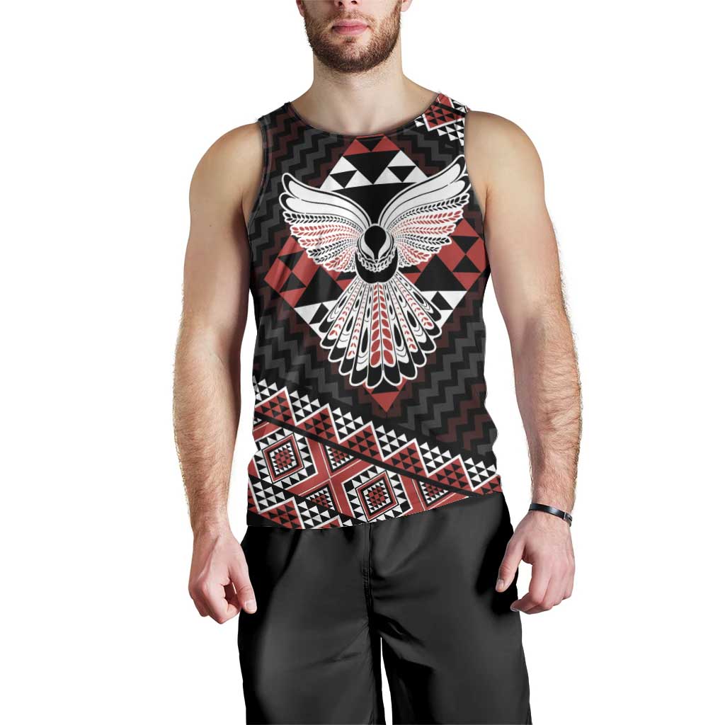 Taniko Aotearoa Men Tank Top Poutama Mix Piwakawaka - Ver02 LT7 - Polynesian Pride