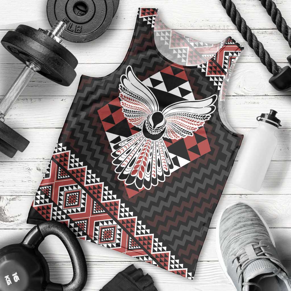 Taniko Aotearoa Men Tank Top Poutama Mix Piwakawaka - Ver02 LT7 - Polynesian Pride