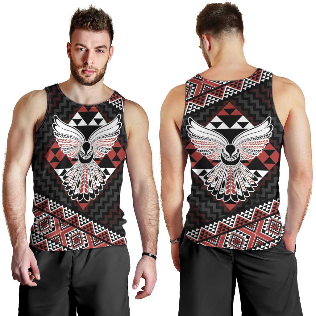 Taniko Aotearoa Men Tank Top Poutama Mix Piwakawaka - Ver02 LT7 - Polynesian Pride