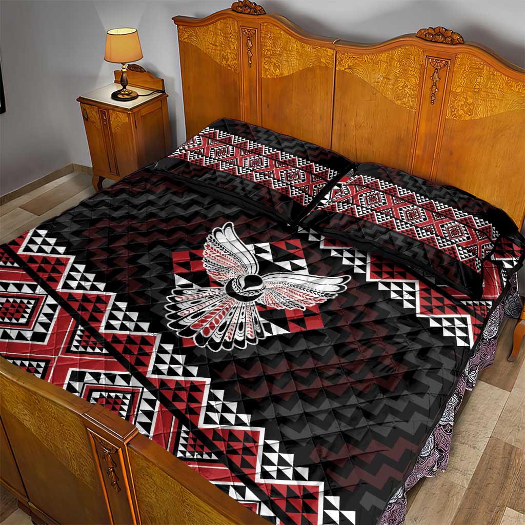 Taniko Aotearoa Quilt Bed Set Poutama Mix Piwakawaka - Ver02 LT7 - Polynesian Pride