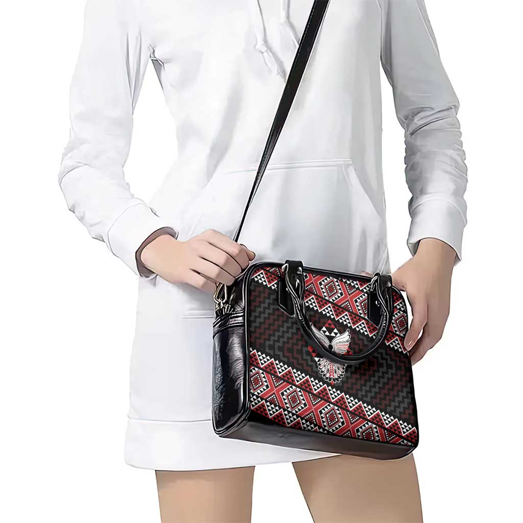 Taniko Aotearoa Shoulder Handbag Poutama Mix Piwakawaka - Ver02