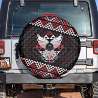 Taniko Aotearoa Spare Tire Cover Poutama Mix Piwakawaka - Ver02 LT7 Red - Polynesian Pride