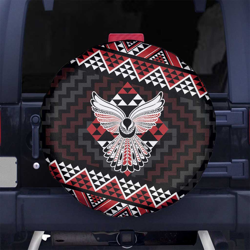 Taniko Aotearoa Spare Tire Cover Poutama Mix Piwakawaka - Ver02 LT7 - Polynesian Pride