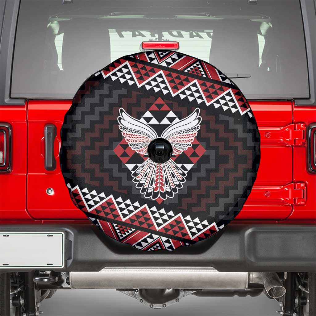 Taniko Aotearoa Spare Tire Cover Poutama Mix Piwakawaka - Ver02 LT7 - Polynesian Pride