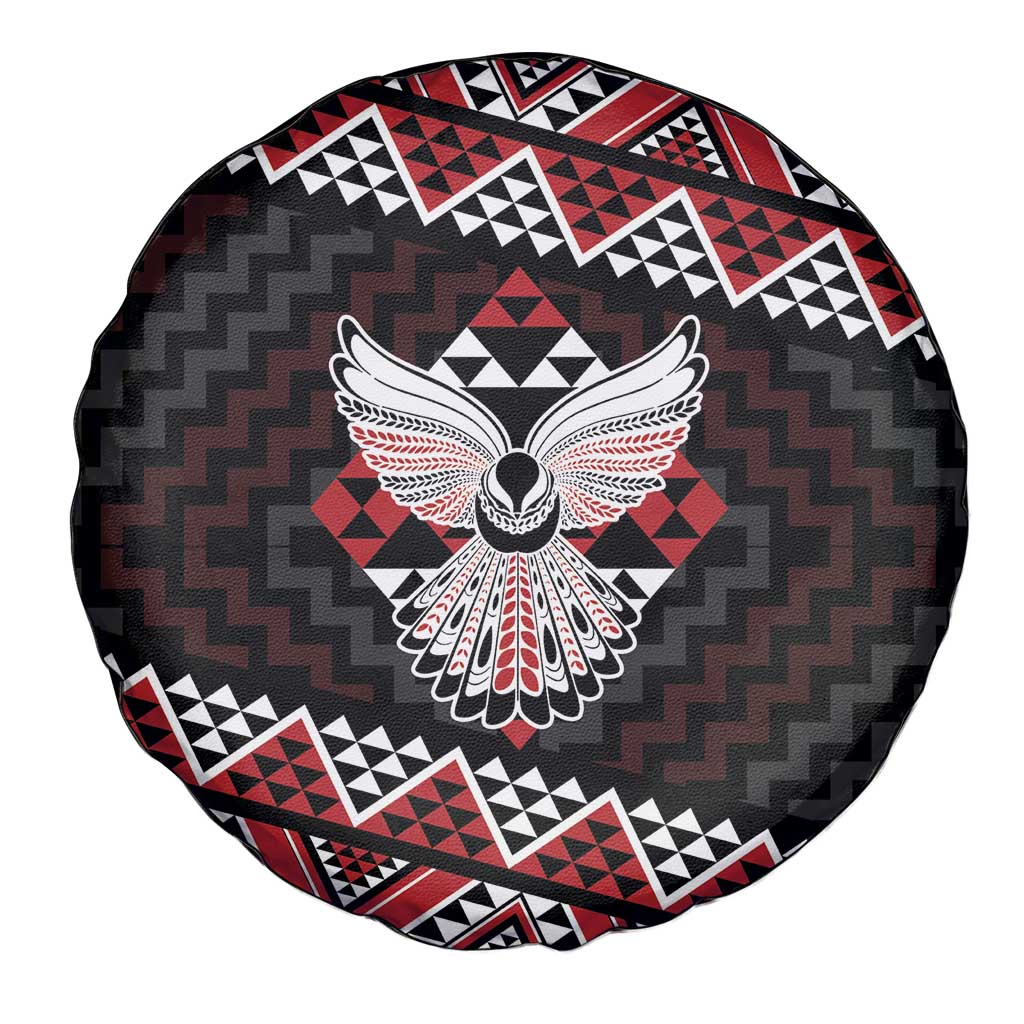 Taniko Aotearoa Spare Tire Cover Poutama Mix Piwakawaka - Ver02 LT7 - Polynesian Pride