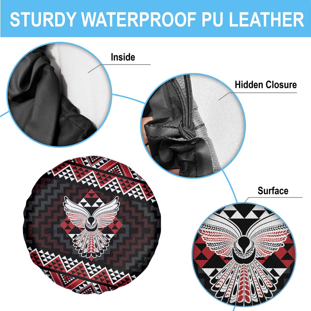 Taniko Aotearoa Spare Tire Cover Poutama Mix Piwakawaka - Ver02 LT7 - Polynesian Pride