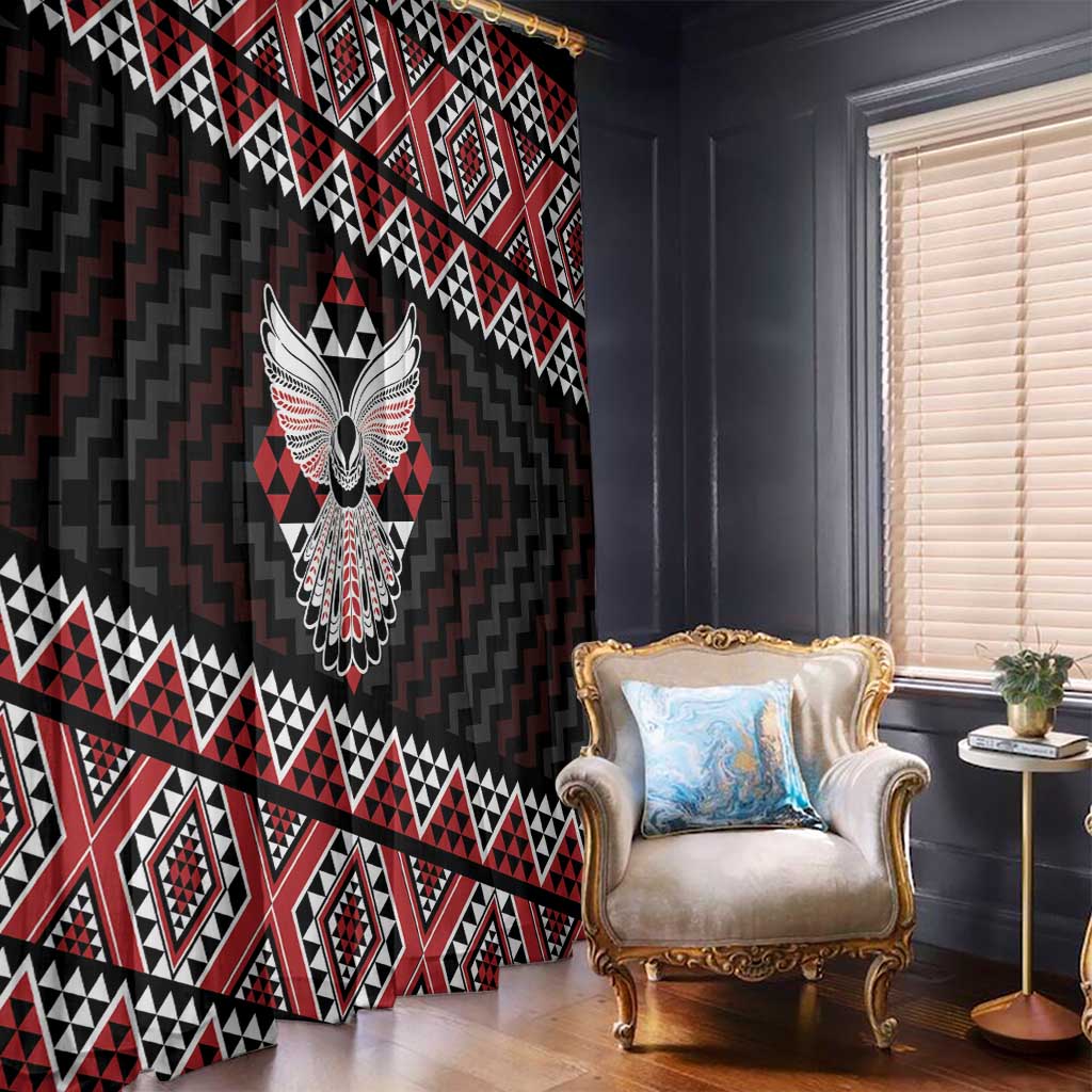 Taniko Aotearoa Window Curtain Poutama Mix Piwakawaka - Ver02 LT7 - Polynesian Pride