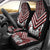 Maori Tukutuku Taniko Motifs Car Seat Cover Red Poutama Mix Kowhaiwhai