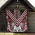 Maori Tukutuku Taniko Motifs Quilt Red Poutama Mix Kowhaiwhai