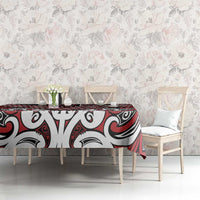 Maori Tukutuku Taniko Motifs Tablecloth Red Poutama Mix Kowhaiwhai LT7 - Polynesian Pride
