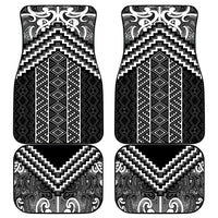 Maori Tukutuku Taniko Motifs Car Mats Black Poutama Mix Kowhaiwhai LT7 - Polynesian Pride