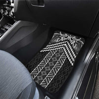 Maori Tukutuku Taniko Motifs Car Mats Black Poutama Mix Kowhaiwhai LT7 - Polynesian Pride
