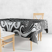 Maori Tukutuku Taniko Motifs Tablecloth Black Poutama Mix Kowhaiwhai LT7 - Polynesian Pride