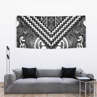 Maori Tukutuku Taniko Motifs Tapestry Black Poutama Mix Kowhaiwhai