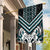 Maori Tukutuku Taniko Motifs Garden Flag Teal Poutama Mix Kowhaiwhai