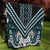 Maori Tukutuku Taniko Motifs Quilt Teal Poutama Mix Kowhaiwhai