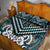 Maori Tukutuku Taniko Motifs Quilt Bed Set Teal Poutama Mix Kowhaiwhai
