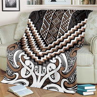 Maori Tukutuku Taniko Motifs Blanket Brown Poutama Mix Kowhaiwhai LT7 - Polynesian Pride
