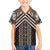 Maori Tukutuku Taniko Motifs Family Matching Short Sleeve Bodycon Dress and Hawaiian Shirt Brown Poutama Mix Kowhaiwhai