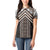 Maori Tukutuku Taniko Motifs Women Polo Shirt Brown Poutama Mix Kowhaiwhai