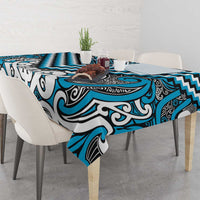Maori Tukutuku Taniko Motifs Tablecloth Turquoise Poutama Mix Kowhaiwhai LT7 - Polynesian Pride