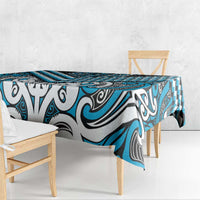 Maori Tukutuku Taniko Motifs Tablecloth Turquoise Poutama Mix Kowhaiwhai LT7 - Polynesian Pride