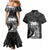 Polynesian Women's Day Couples Matching Mermaid Dress and Hawaiian Shirt Plumeria Passion - Black LT7 - Polynesian Pride