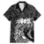 Polynesian Women's Day Family Matching Mermaid Dress and Hawaiian Shirt Plumeria Passion - Black LT7 Dad's Shirt - Short Sleeve Black - Polynesian Pride