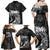 Polynesian Women's Day Family Matching Off Shoulder Maxi Dress and Hawaiian Shirt Plumeria Passion - Black LT7 - Polynesian Pride