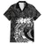 Polynesian Women's Day Family Matching Off Shoulder Short Dress and Hawaiian Shirt Plumeria Passion - Black LT7 Dad's Shirt - Short Sleeve Black - Polynesian Pride