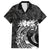 Polynesian Women's Day Family Matching Short Sleeve Bodycon Dress and Hawaiian Shirt Plumeria Passion - Black LT7 Dad's Shirt - Short Sleeve Black - Polynesian Pride