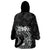 Polynesian Women's Day Wearable Blanket Hoodie Plumeria Passion - Black LT7 - Polynesian Pride