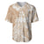 Polynesian Women's Day Baseball Jersey Plumeria Passion - Beige LT7 Beige - Polynesian Pride