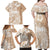 Polynesian Women's Day Family Matching Off Shoulder Maxi Dress and Hawaiian Shirt Plumeria Passion - Beige LT7 - Polynesian Pride