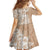 Polynesian Women's Day Family Matching Off Shoulder Short Dress and Hawaiian Shirt Plumeria Passion - Beige LT7 - Polynesian Pride