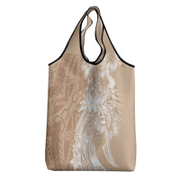 Polynesian Women's Day Grocery Bag Plumeria Passion - Beige LT7 - Polynesian Pride