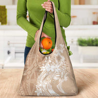 Polynesian Women's Day Grocery Bag Plumeria Passion - Beige LT7 - Polynesian Pride