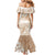 Polynesian Women's Day Mermaid Dress Plumeria Passion - Beige LT7 - Polynesian Pride