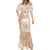 Polynesian Women's Day Mermaid Dress Plumeria Passion - Beige LT7 - Polynesian Pride