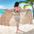 Polynesian Women's Day Sarong Plumeria Passion - Beige LT7 - Polynesian Pride
