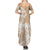 Polynesian Women's Day Summer Maxi Dress Plumeria Passion - Beige LT7 - Polynesian Pride