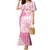 Polynesian Women's Day Family Matching Mermaid Dress and Hawaiian Shirt Plumeria Passion - Pink LT7 Mom's Dress Pink - Polynesian Pride