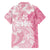 Polynesian Women's Day Family Matching Off Shoulder Short Dress and Hawaiian Shirt Plumeria Passion - Pink LT7 - Polynesian Pride