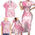 Polynesian Women's Day Family Matching Short Sleeve Bodycon Dress and Hawaiian Shirt Plumeria Passion - Pink LT7 - Polynesian Pride