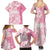 Polynesian Women's Day Family Matching Summer Maxi Dress and Hawaiian Shirt Plumeria Passion - Pink LT7 - Polynesian Pride