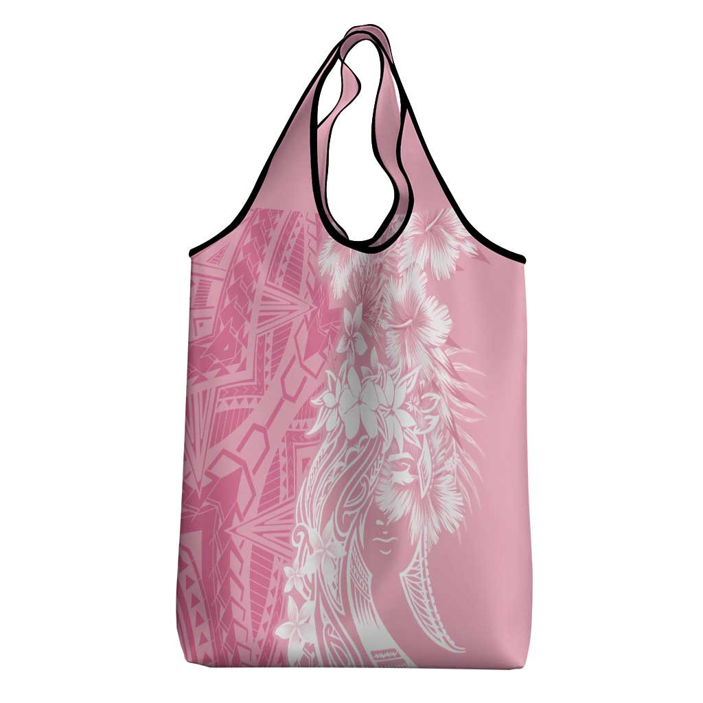 Polynesian Women's Day Grocery Bag Plumeria Passion - Pink LT7 - Polynesian Pride