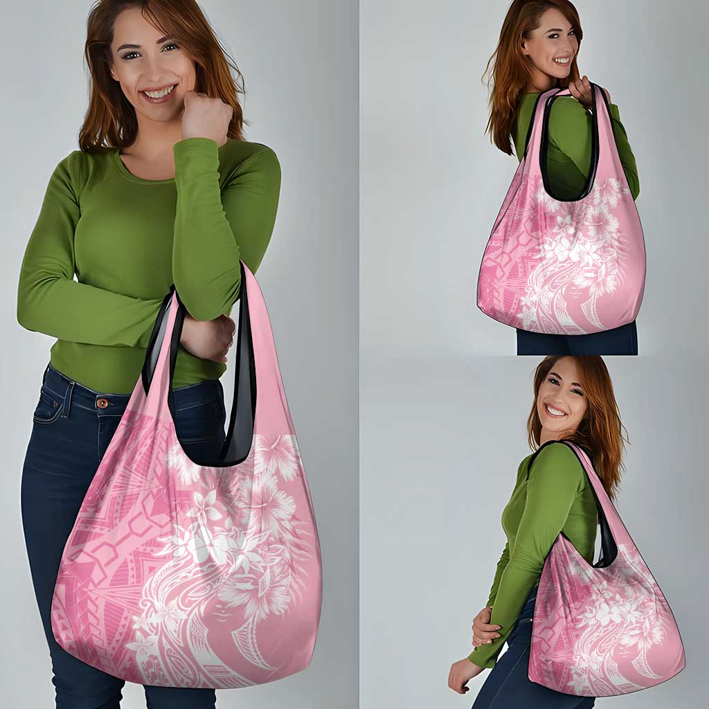 Polynesian Women's Day Grocery Bag Plumeria Passion - Pink LT7 - Polynesian Pride