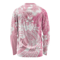 Polynesian Women's Day Long Sleeve Shirt Plumeria Passion - Pink LT7 - Polynesian Pride