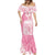 Polynesian Women's Day Mermaid Dress Plumeria Passion - Pink LT7 - Polynesian Pride